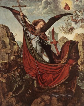 デビッド・ジェラルド Painting - 聖ミカエル・ジェラルド・デイヴィッドの祭壇画